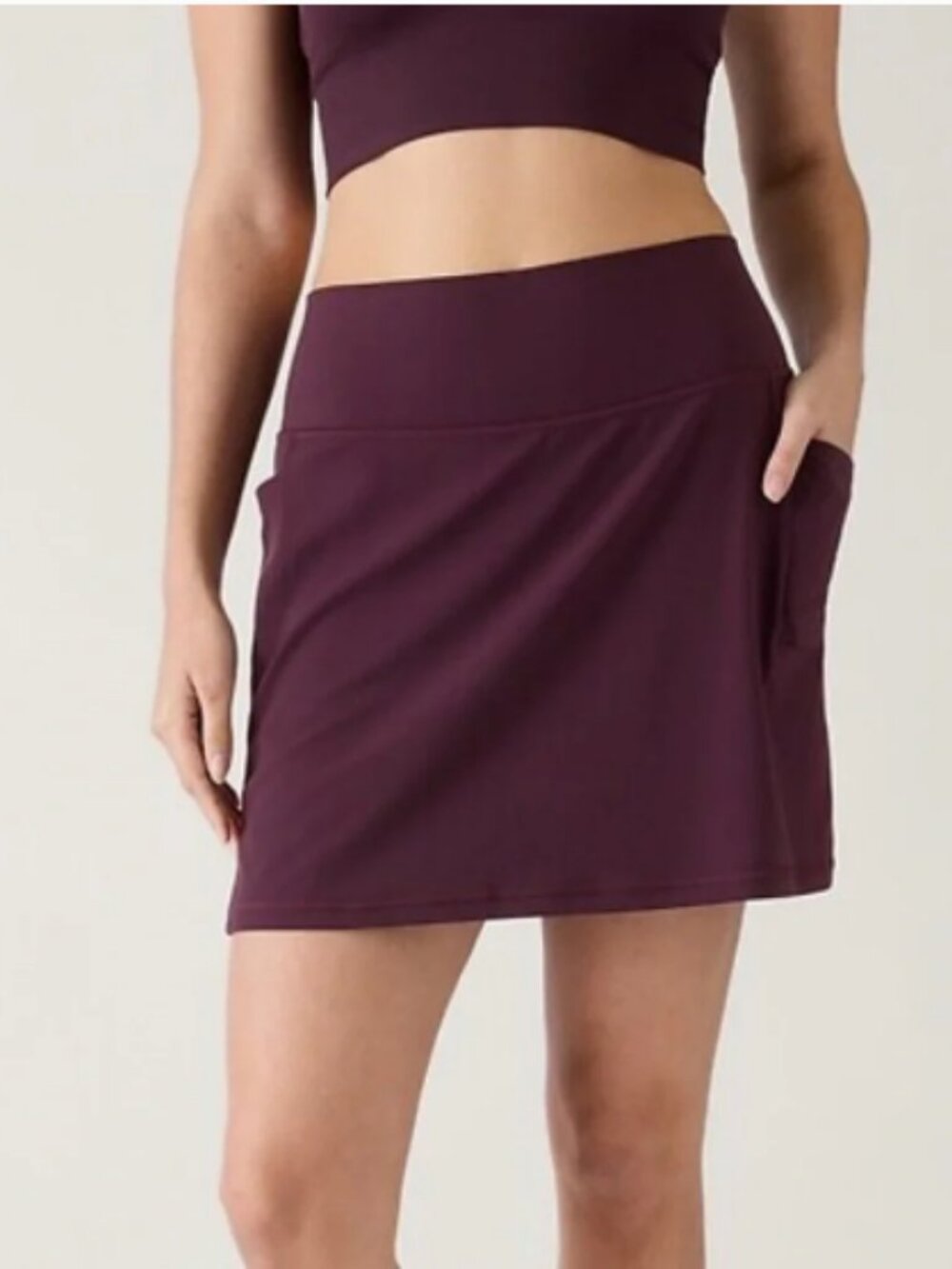 Athleta Salutation Stash 16.5" Skort; Size 1X; Spiced Cabernet - Picture 2 of 13